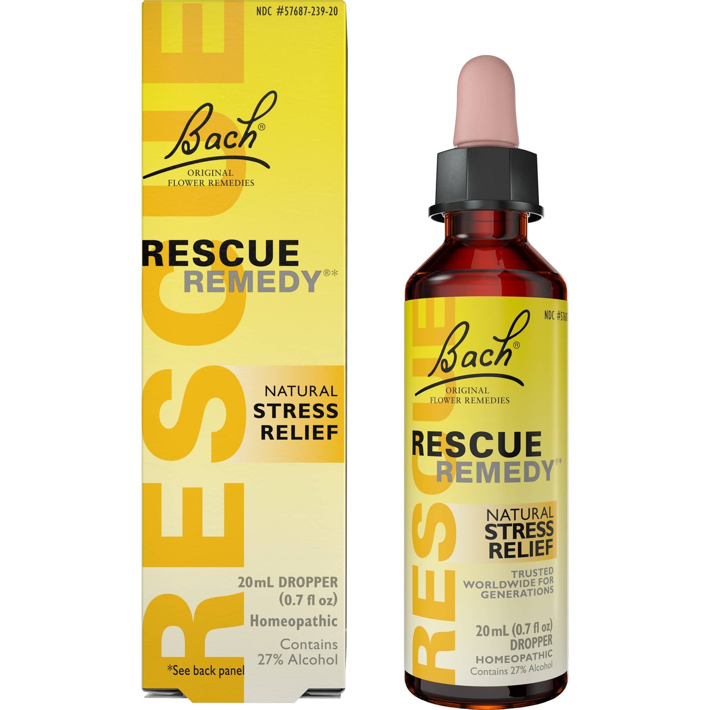 Bach Rescue Remedy Natural Stress Relief Dropper: 10mL