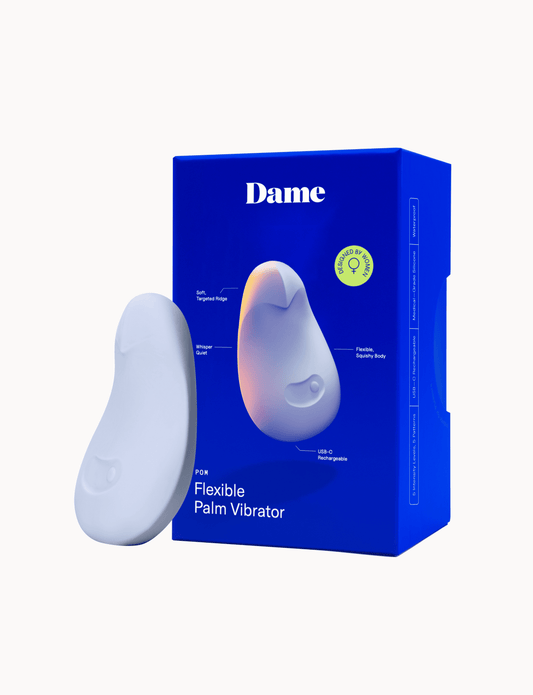 Pom Vibrator - Ice | Flexible Palm Clitoral Massager: Plum