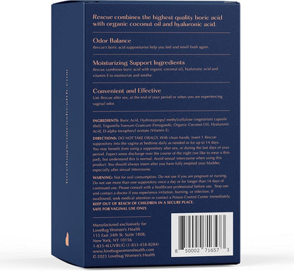 Rescue- Vaginal Boric Acid Suppositories