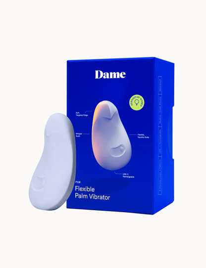 Pom Vibrator - Ice | Flexible Palm Clitoral Massager: Plum