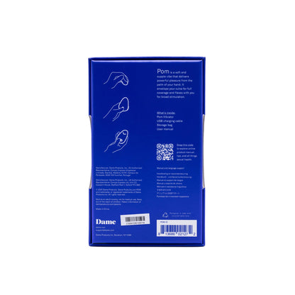 Pom Vibrator - Ice | Flexible Palm Clitoral Massager: Plum